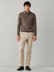 Hackett Lambswool Quarter Zip Jumper - Imaginea 4 din 8