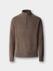 Hackett Lambswool Quarter Zip Jumper - Imaginea 6 din 8