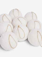 Set of 9 White Borg Christmas Baubles - Image 3 of 4