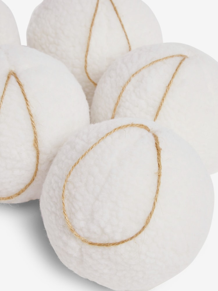Set of 9 White Borg Christmas Baubles - Image 4 of 4