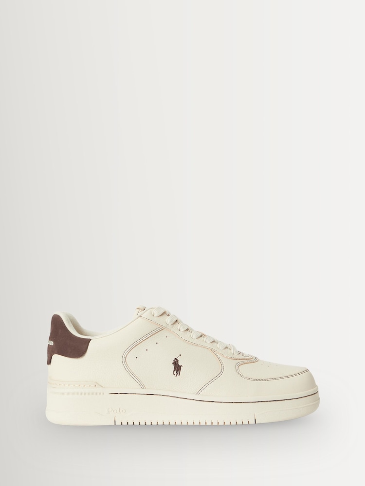 Polo Ralph Lauren White Masters Court Trainers - Image 1 of 5