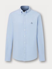 Azul - Hackett Classic Fit Short Sleeve Union Jack Shirt - Imagen 1 de 2