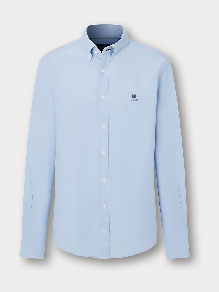 Azul - Hackett Classic Fit Short Sleeve Union Jack Shirt - Imagen 1 de 2