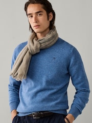 Hackett Blue Lambswool Crew Neck Jumper - Image 1 of 5