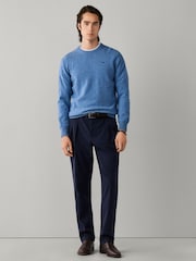 Hackett Blue Lambswool Crew Neck Jumper - Image 4 of 5