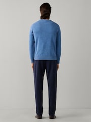 Hackett Blue Lambswool Crew Neck Jumper - Image 5 of 5