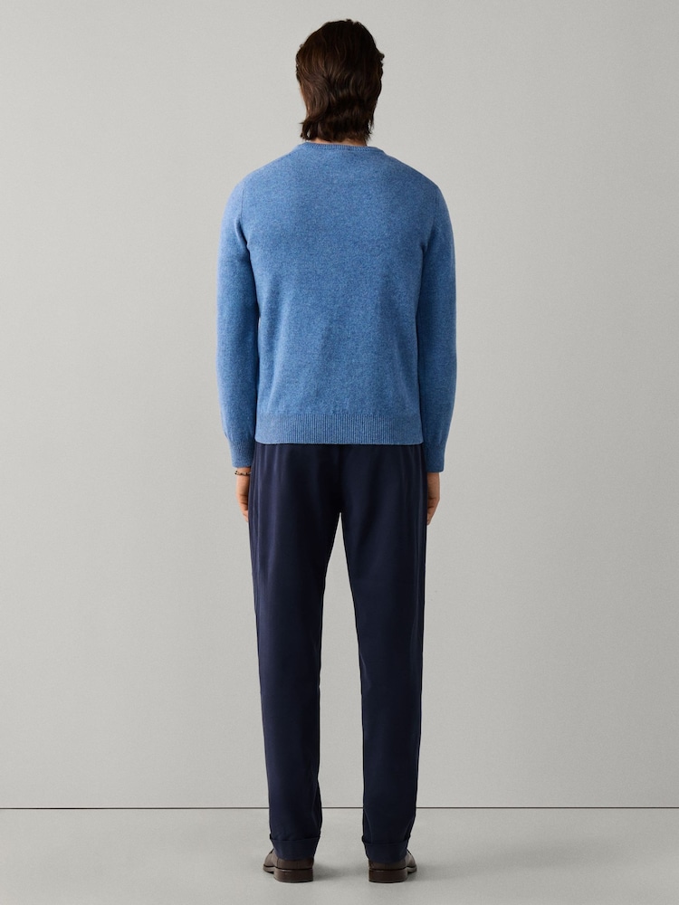 Hackett Blue Lambswool Crew Neck Jumper - Image 5 of 5
