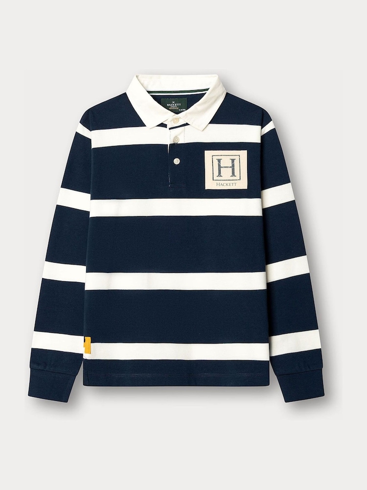Azul marino - Hackett Classic Fit Short Sleeve Union Jack Shirt - Imagen 1 de 4