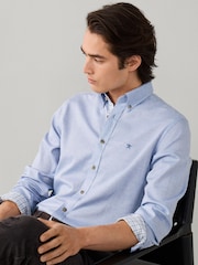 Hackett Blue Tailored Fit Multi Trim Flannel Shirt - Image 1 of 7