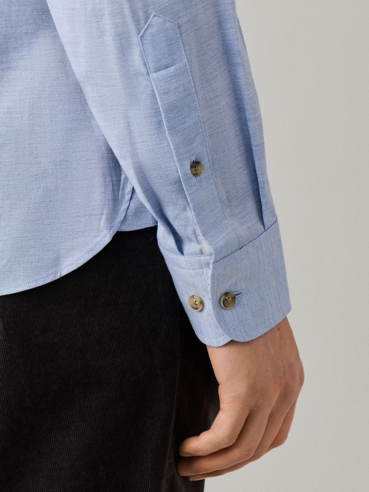 Hackett Blue Tailored Fit Multi Trim Flannel Shirt - Image 7 of 7 Hackett Blue Tailored Fit Multi Trim Flannel Shirt - Image 7 of 7