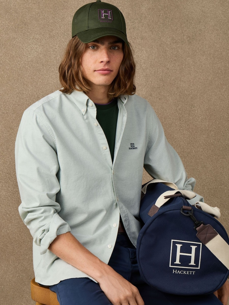 Hackett Green Classic Fit Solid Oxford Shirt - Image 1 of 6 Hackett Green Classic Fit Solid Oxford Shirt - Image 1 of 6