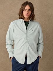 Hackett Green Classic Fit Solid Oxford Shirt - Image 3 of 6