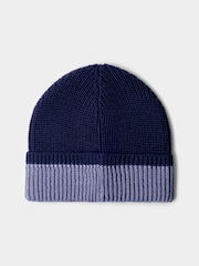 Hackett Blue Merino Wool Beanie Hat - Image 2 of 4