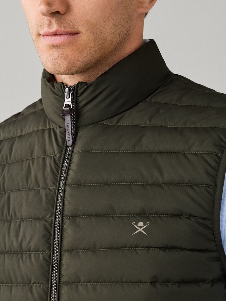 Hackett Green Ultra Lightweight Gilet - Image 2 of 5 Hackett Green Ultra Lightweight Gilet - Image 2 of 5