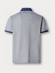 Niebieski - Hackett Classic Fit Short Sleeve Oxford Polo Shirt - Obraz 6 z 6