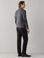Hackett Grey Lambswool Quarter Zip Jumper - Image 4 of 7
