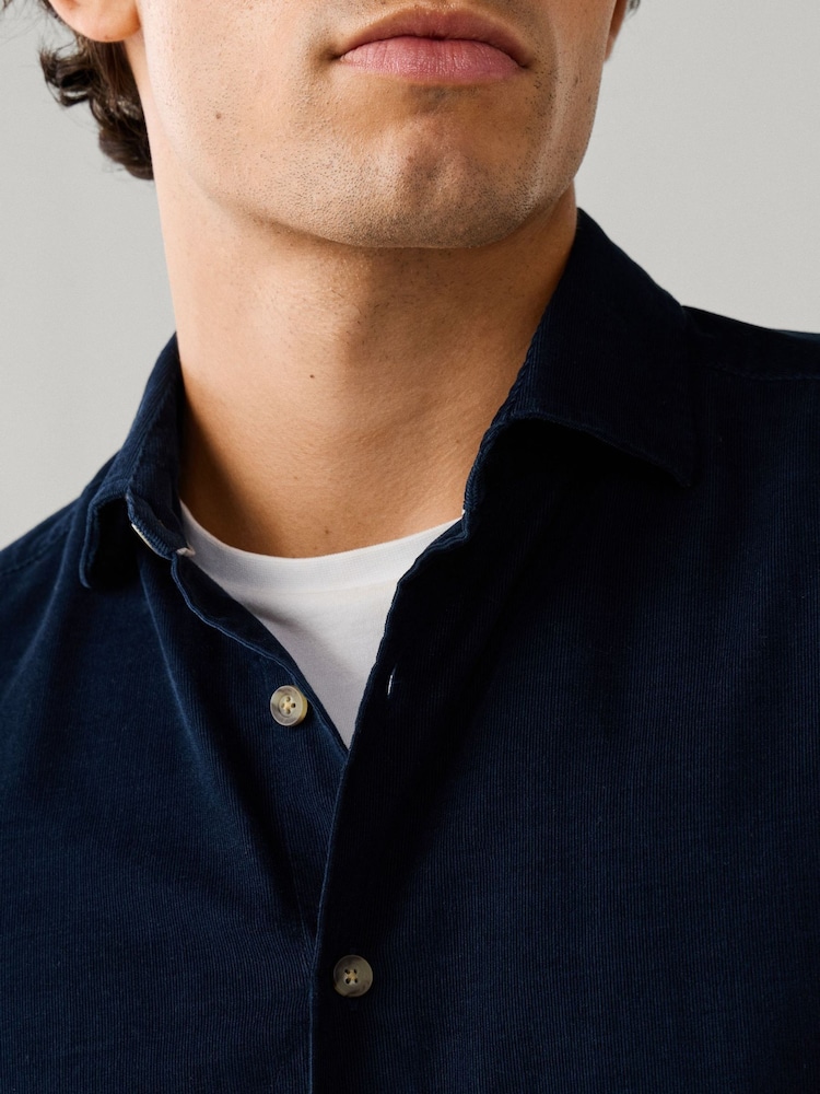 Azul - Camisa Hackett Sartorial Fit Smart Babycord - Imagen 2 de 6