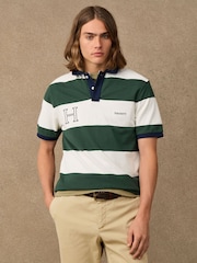 Hackett Green Classic Fit Short Sleeve Striped Polo Shirt - Image 3 of 5