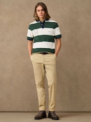 Hackett Green Classic Fit Short Sleeve Striped Polo Shirt - Image 4 of 5