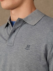 Hackett Grey Classic Fit Long Sleeve Branded Polo Shirt - Image 2 of 5
