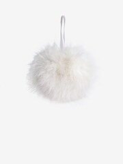 Set of 3 White Faux Fur Baubles - Image 4 of 5
