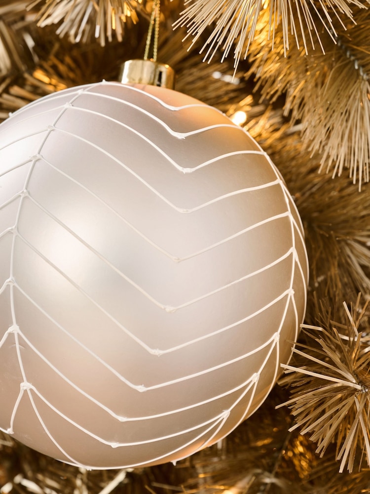 Set of 3 Champagne XL Baubles - Image 2 of 5