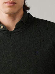 Hackett Green Lambswool Crew Neck Jumper - Image 2 of 5