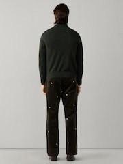 Hackett Green Lambswool Crew Neck Jumper - Image 5 of 5