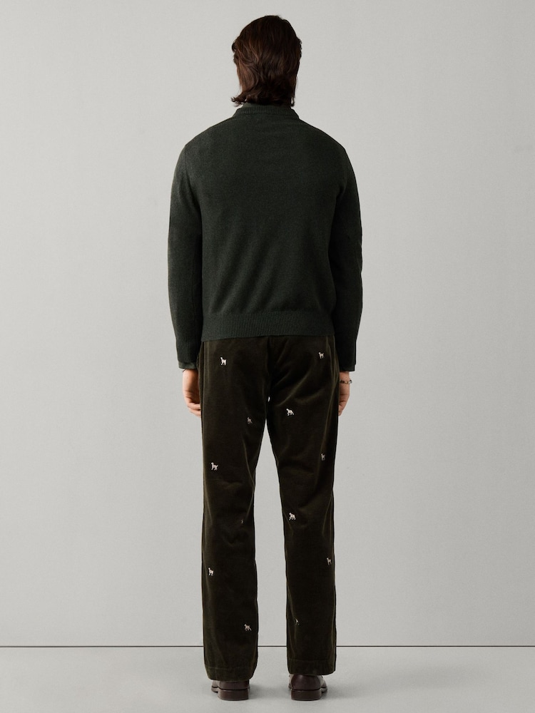 Hackett Green Lambswool Crew Neck Jumper - Image 5 of 5 Hackett Green Lambswool Crew Neck Jumper - Image 5 of 5