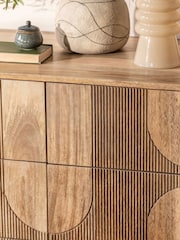 Barker and Stonehouse Natural Mango Wood Zuberi 6 Drawer Chest - Image 3 of 11
