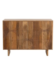 Barker and Stonehouse Natural Mango Wood Zuberi 6 Drawer Chest - Image 5 of 11