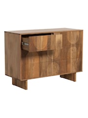 Barker and Stonehouse Natural Mango Wood Zuberi 6 Drawer Chest - Image 6 of 11