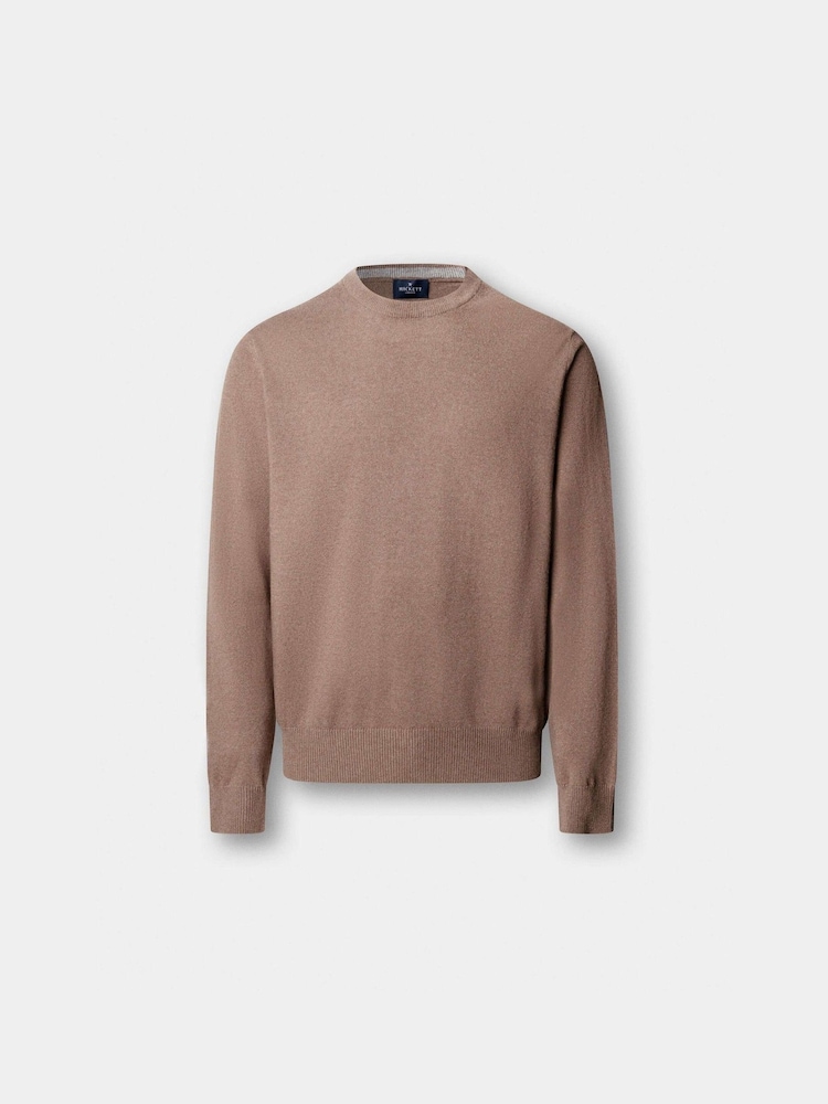 Hackett Lambswool Cable Knit Crew Neck Jumper - Imaginea 1 din 3