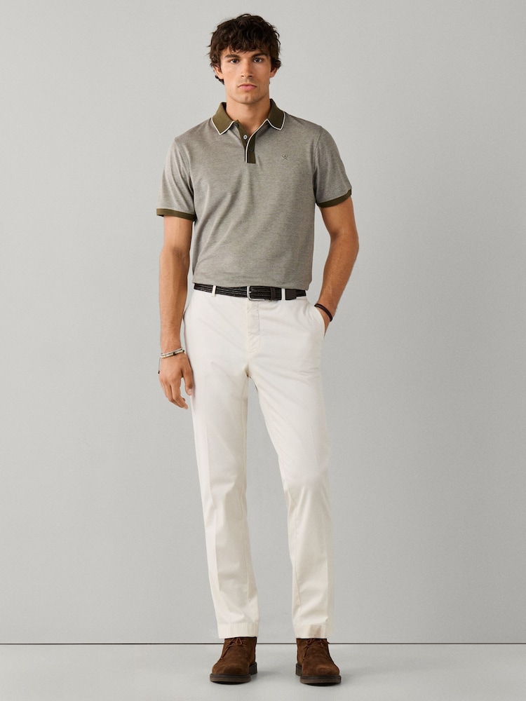 Zielony - Hackett Classic Fit Short Sleeve Oxford Polo Shirt - Obraz 1 z 6 Zielony - Hackett Classic Fit Short Sleeve Oxford Polo Shirt - Obraz 1 z 6