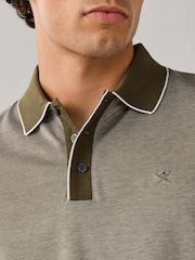 Zielony - Hackett Classic Fit Short Sleeve Oxford Polo Shirt - Obraz 3 z 6