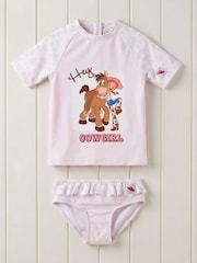 Vanilla Underground Pink Disney Toy Story Jessie And Bulleyes Piece Swim Set - Image 1 of 7