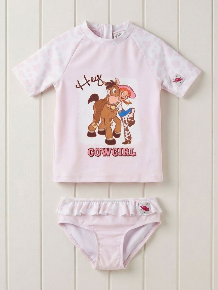 Vanilla Underground Pink Disney Toy Story Jessie And Bulleyes Piece Swim Set - Image 1 of 7