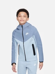 Nike Light Blue Tech Fleece Zip Through Hoodie - Image 1 of 6