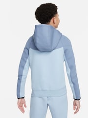 Nike Light Blue Tech Fleece Zip Through Hoodie - Image 2 of 6