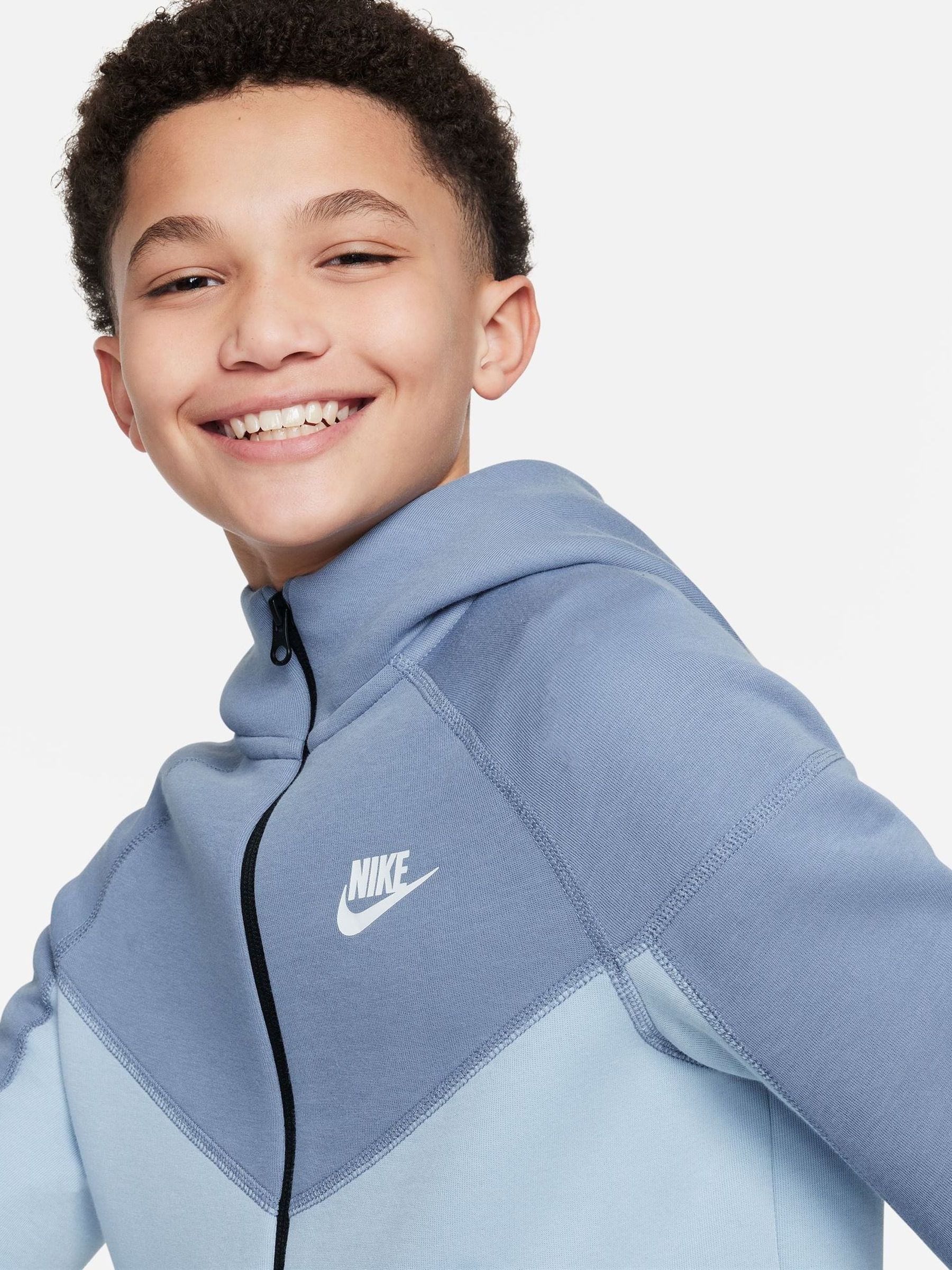 Buy Nike Light Blue Tech Fleece Zip Through Hoodie from Next Luxembourg