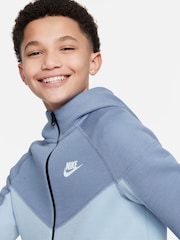 Nike Light Blue Tech Fleece Zip Through Hoodie - Image 3 of 6