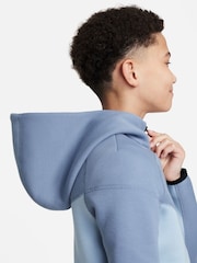 Nike Light Blue Tech Fleece Zip Through Hoodie - Image 4 of 6