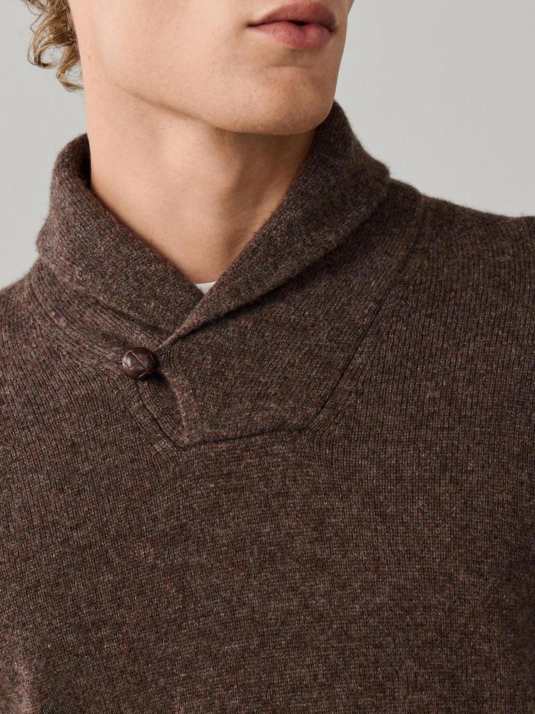 Suéter de cuello chal de lana merino y cachemir de Hackett - Imagen 2 de 7 Suéter de cuello chal de lana merino y cachemir de Hackett - Imagen 2 de 7