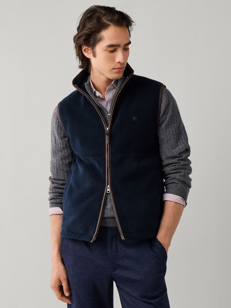 Hackett Blue Polar Fleece Gilet - Image 1 of 6 Hackett Blue Polar Fleece Gilet - Image 1 of 6