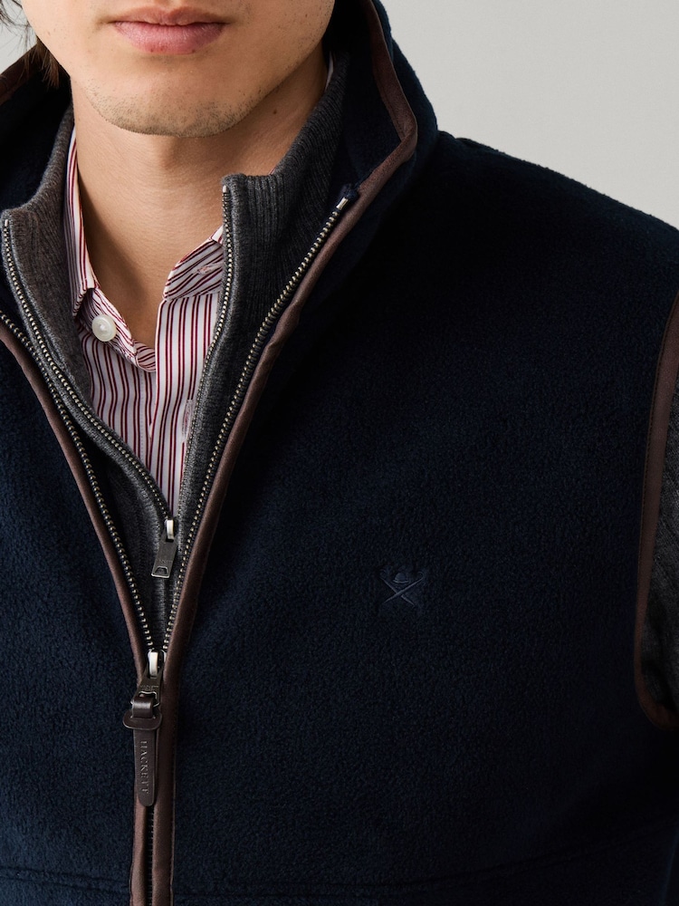 Hackett Blue Polar Fleece Gilet - Image 2 of 6 Hackett Blue Polar Fleece Gilet - Image 2 of 6