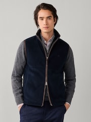 Hackett Blue Polar Fleece Gilet - Image 3 of 6
