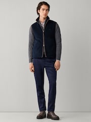 Hackett Blue Polar Fleece Gilet - Image 5 of 6