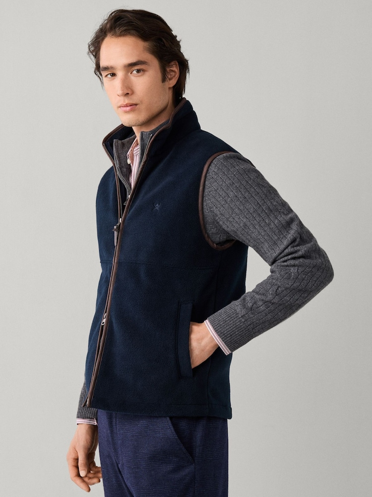 Hackett Blue Polar Fleece Gilet - Image 6 of 6 Hackett Blue Polar Fleece Gilet - Image 6 of 6