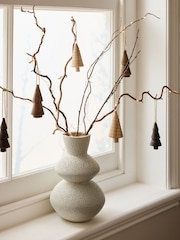 Set of 6 Natural Wooden Christmas Tree Baubles - Image 1 of 4