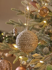 Natural Woven Christmas Bauble - Image 1 of 4